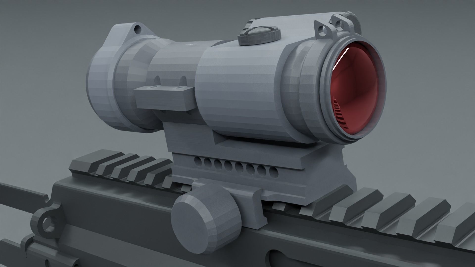 gun model 3D model_1