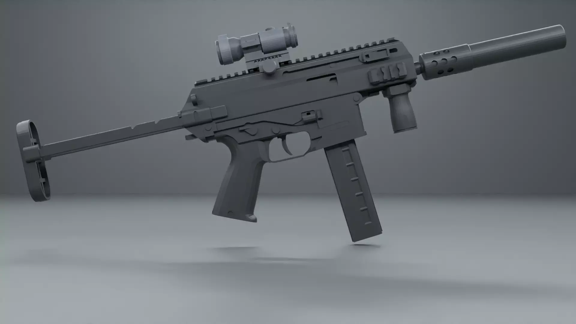 gun model 3D model_0