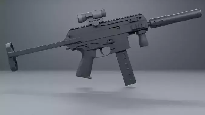 gun model 3D model gun model 3D model