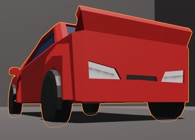 Low Poly Car Low-poly 3D model_2