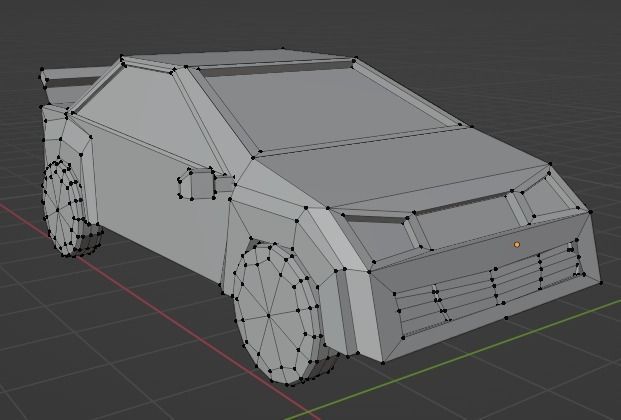 Low Poly Car Low-poly 3D model_1