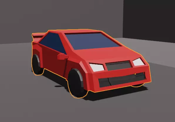 Low Poly Car Low-poly 3D model_0