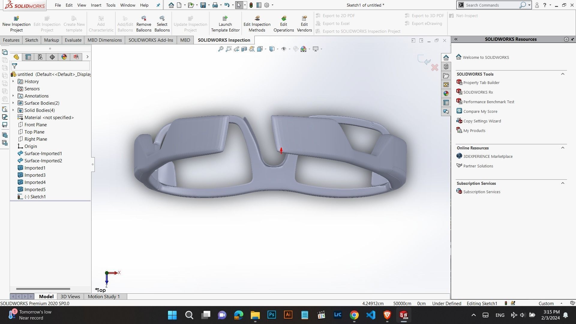 Black Ray Ban Smart Glasses Dark Grey 3D model for printing 3D print model_1