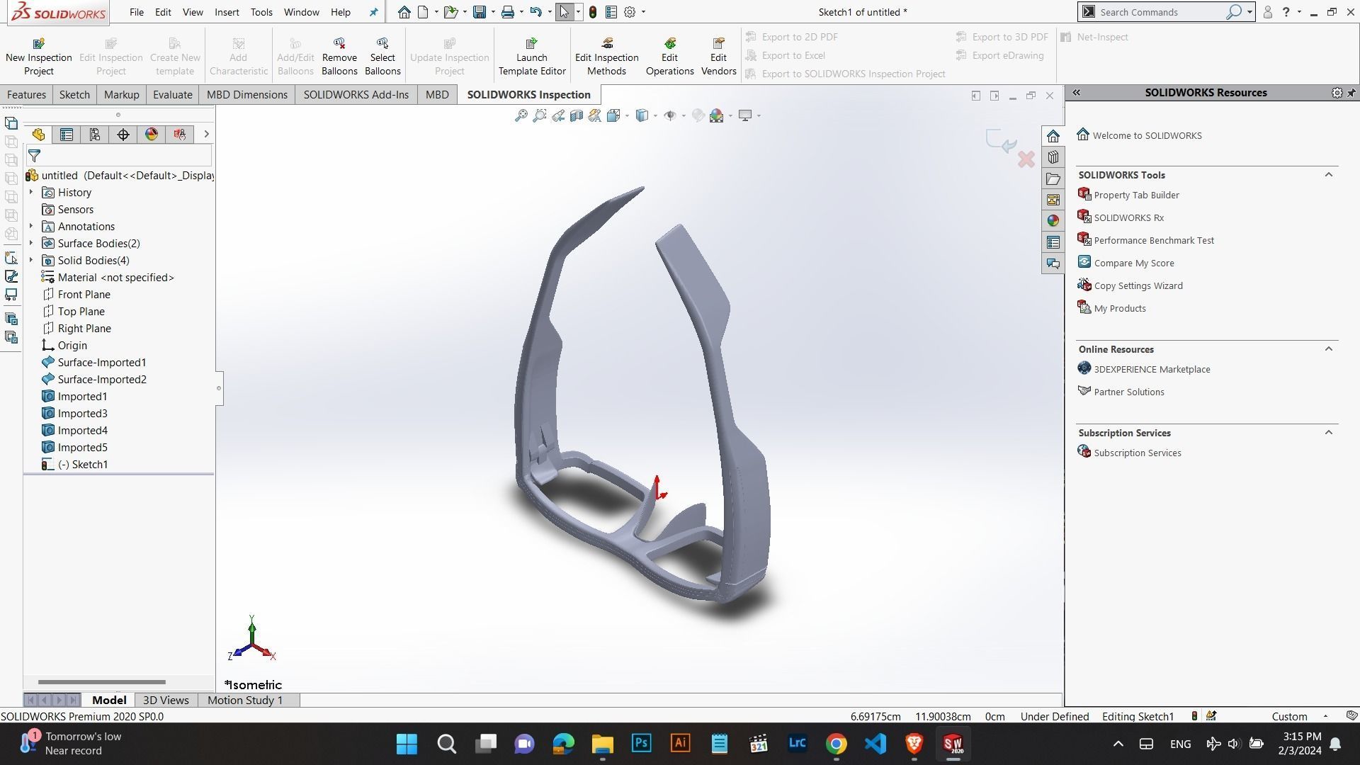 Black Ray Ban Smart Glasses Dark Grey 3D model for printing 3D print model_4