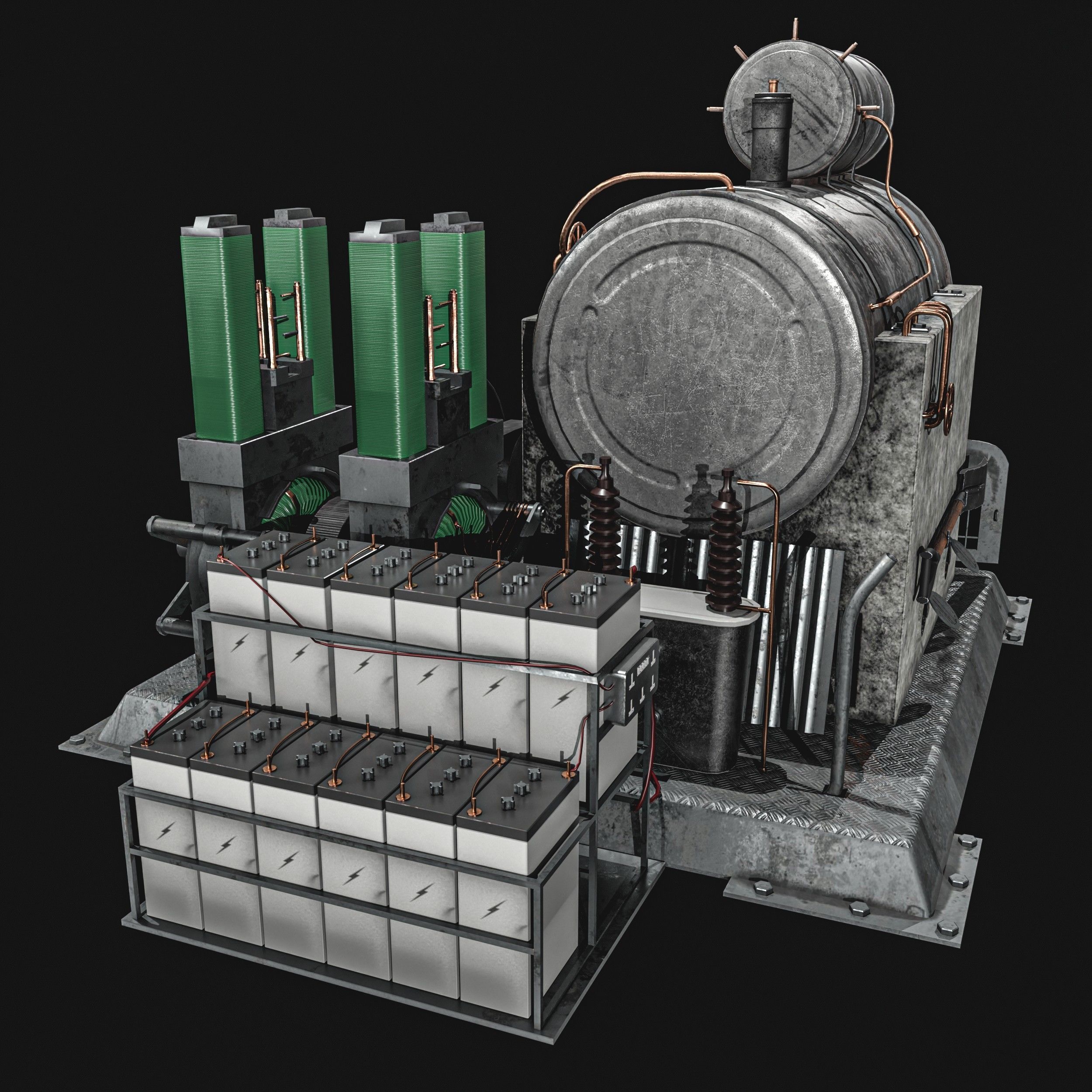 Steam Generator Low-poly 3D model_9