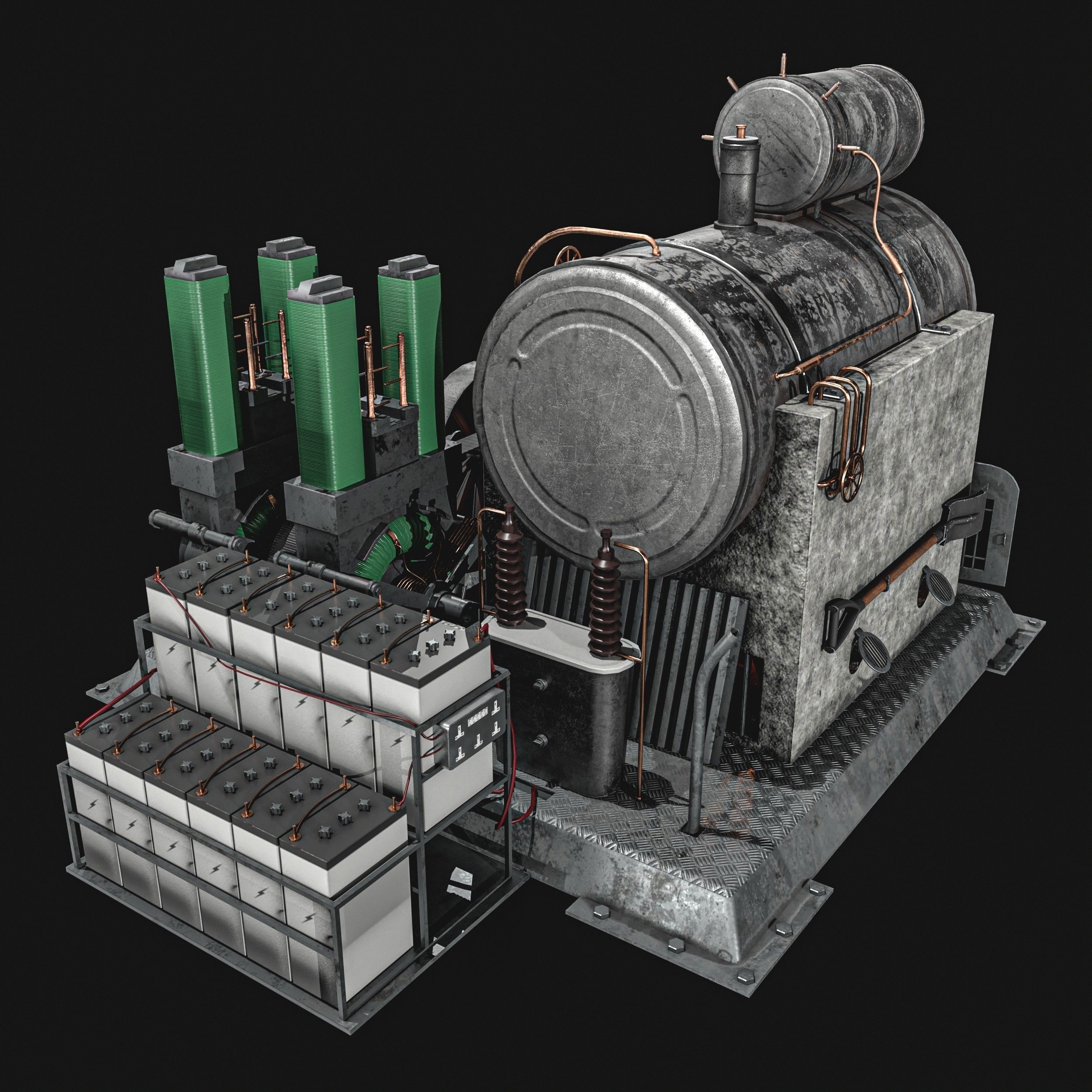 Steam Generator Low-poly 3D model_12