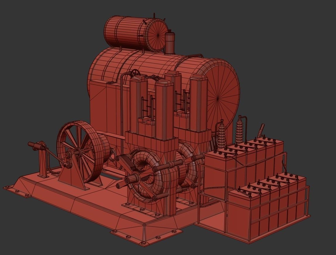 Steam Generator Low-poly 3D model_18
