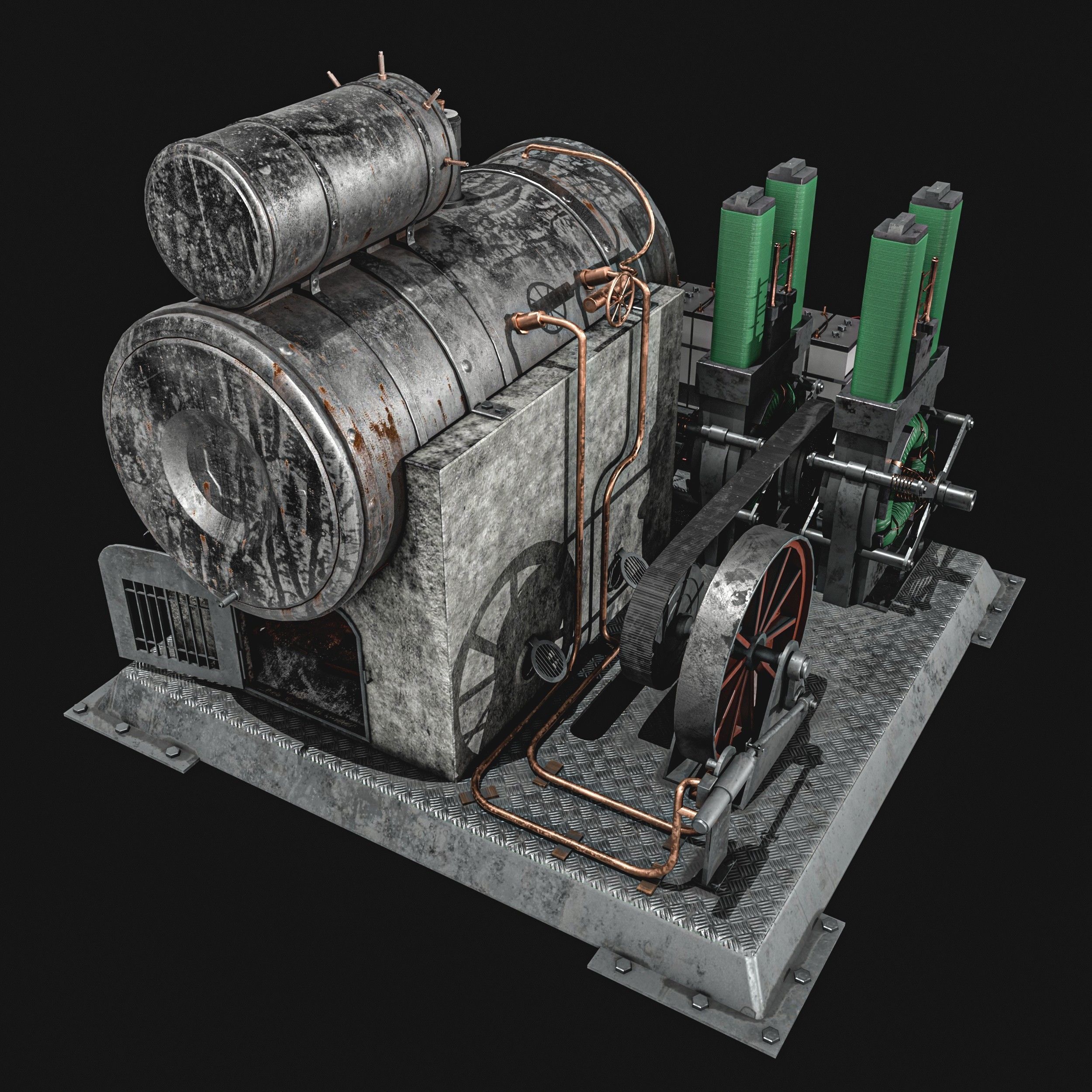 Steam Generator Low-poly 3D model_8