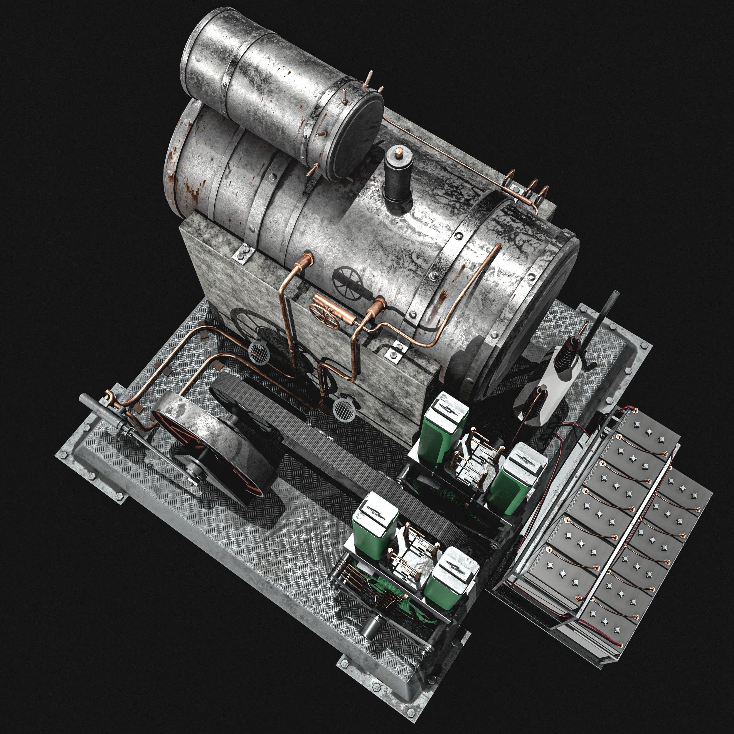 Steam Generator Low-poly 3D model_4