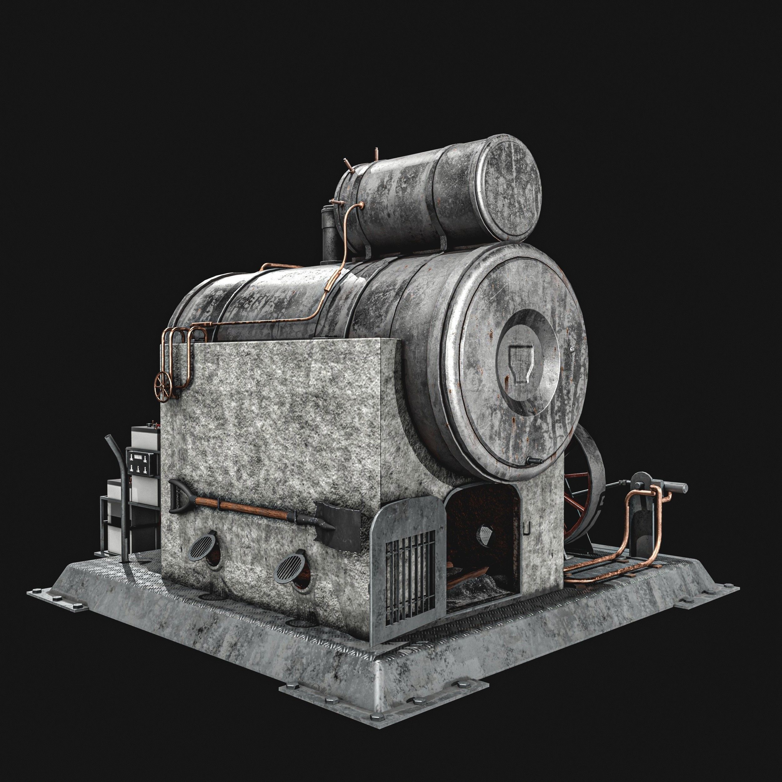 Steam Generator Low-poly 3D model_10
