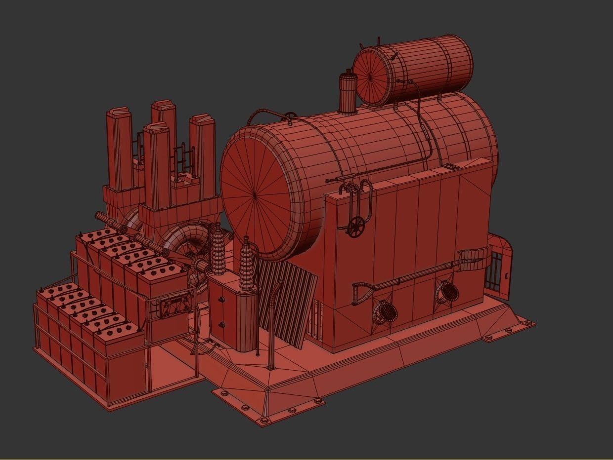 Steam Generator Low-poly 3D model_19