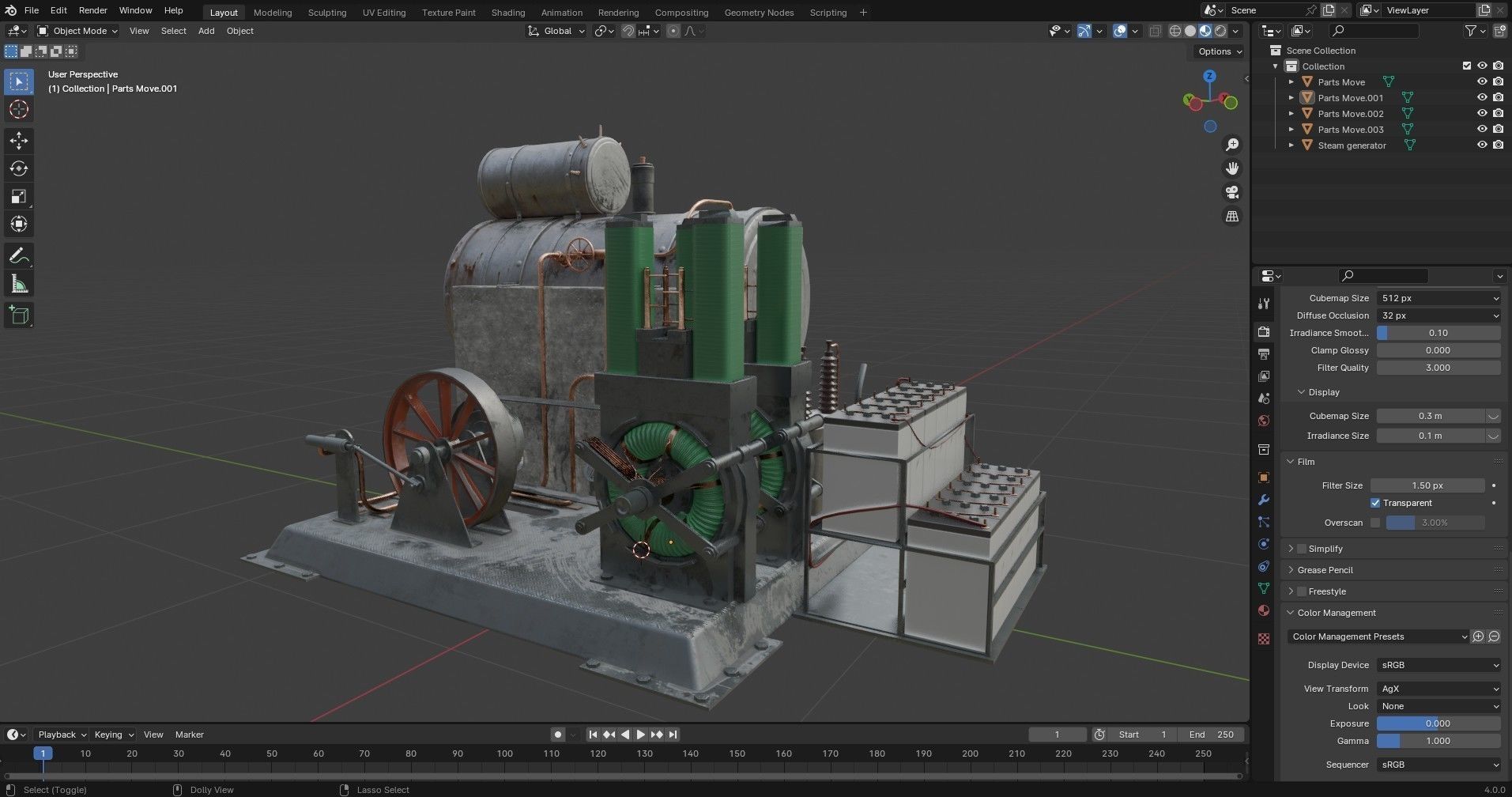 Steam Generator Low-poly 3D model_14