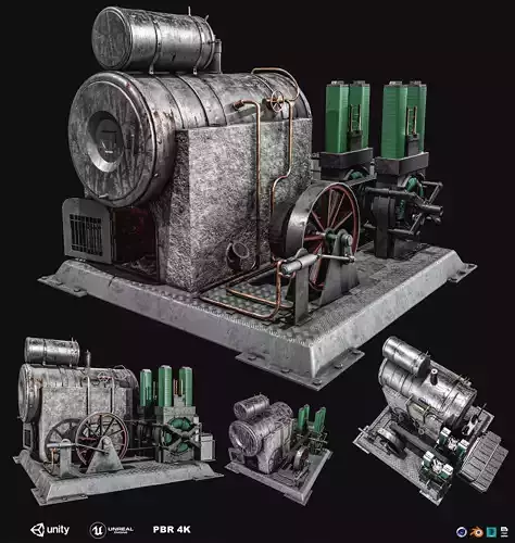 Steam Generator Low-poly 3D model