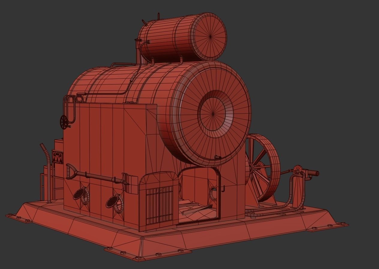 Steam Generator Low-poly 3D model_20