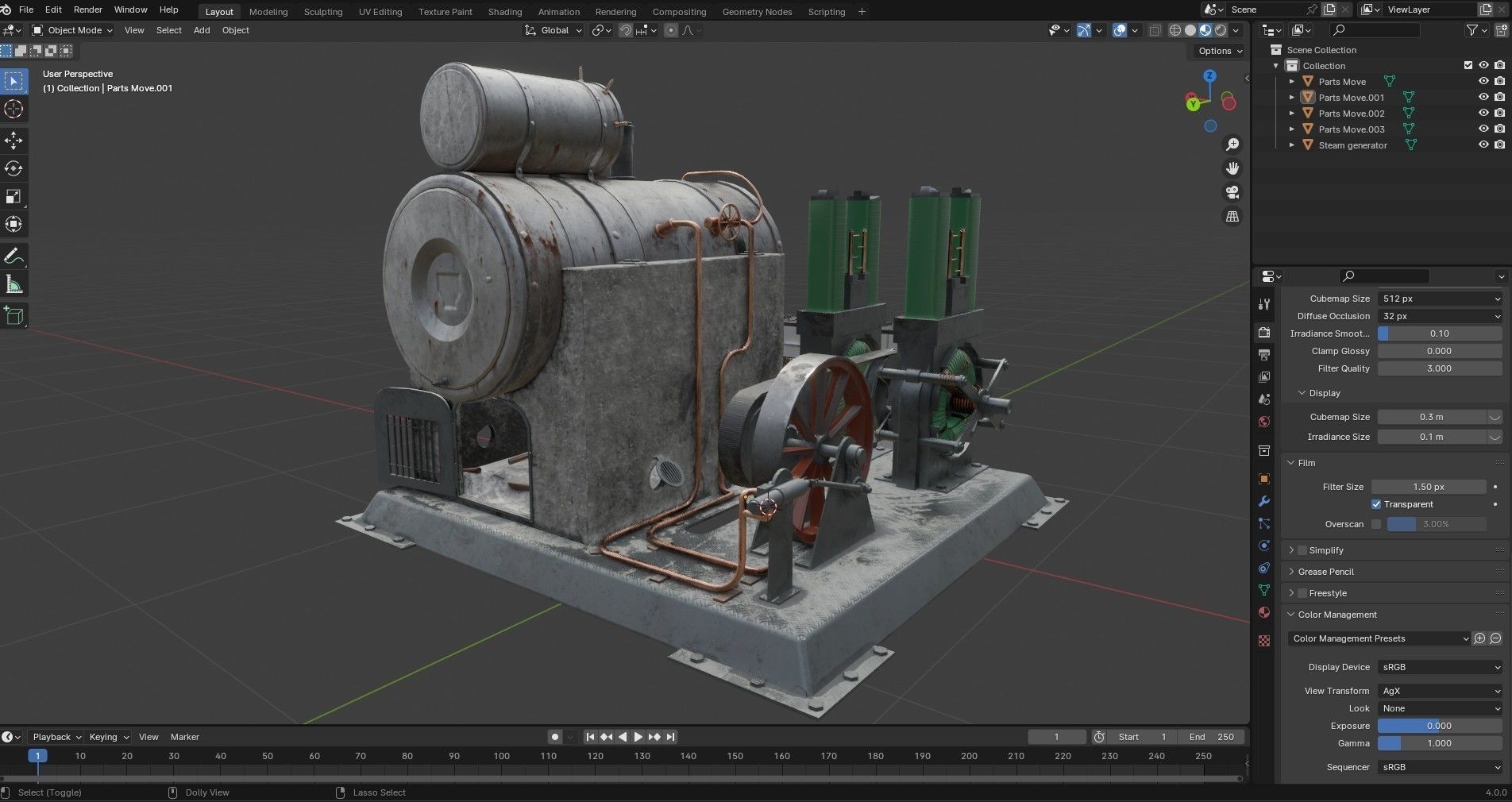 Steam Generator Low-poly 3D model_5