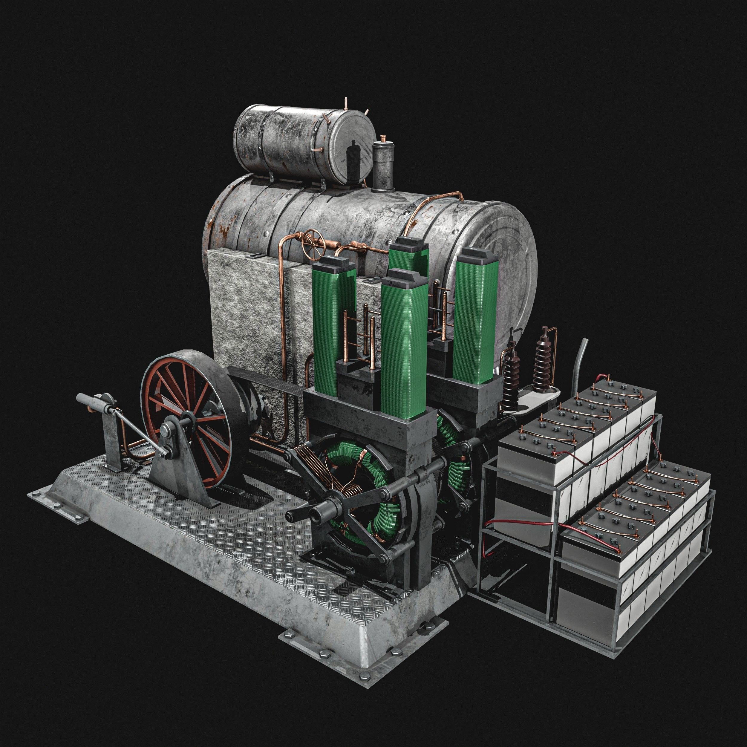 Steam Generator Low-poly 3D model_6