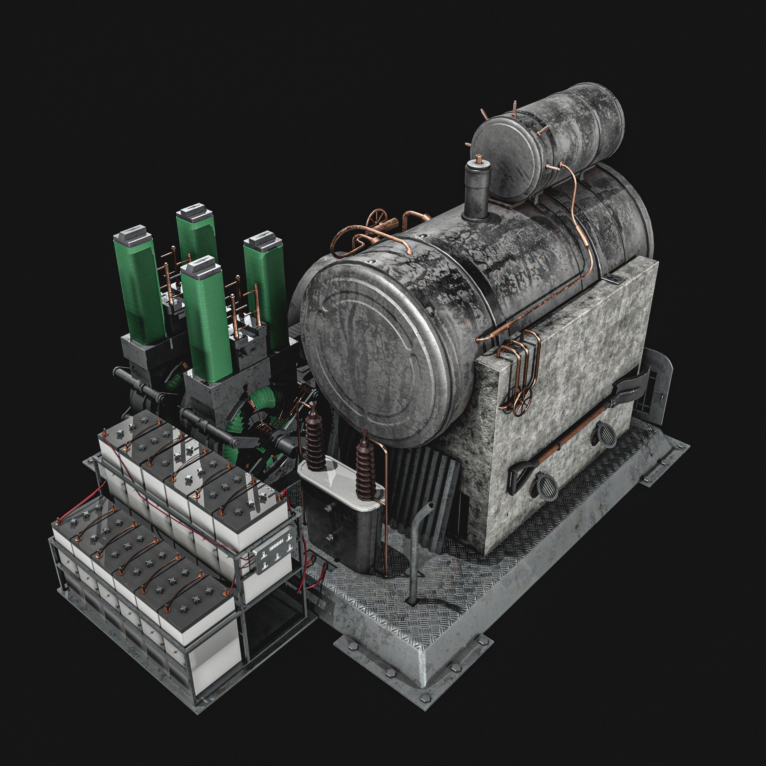 Steam Generator Low-poly 3D model_7