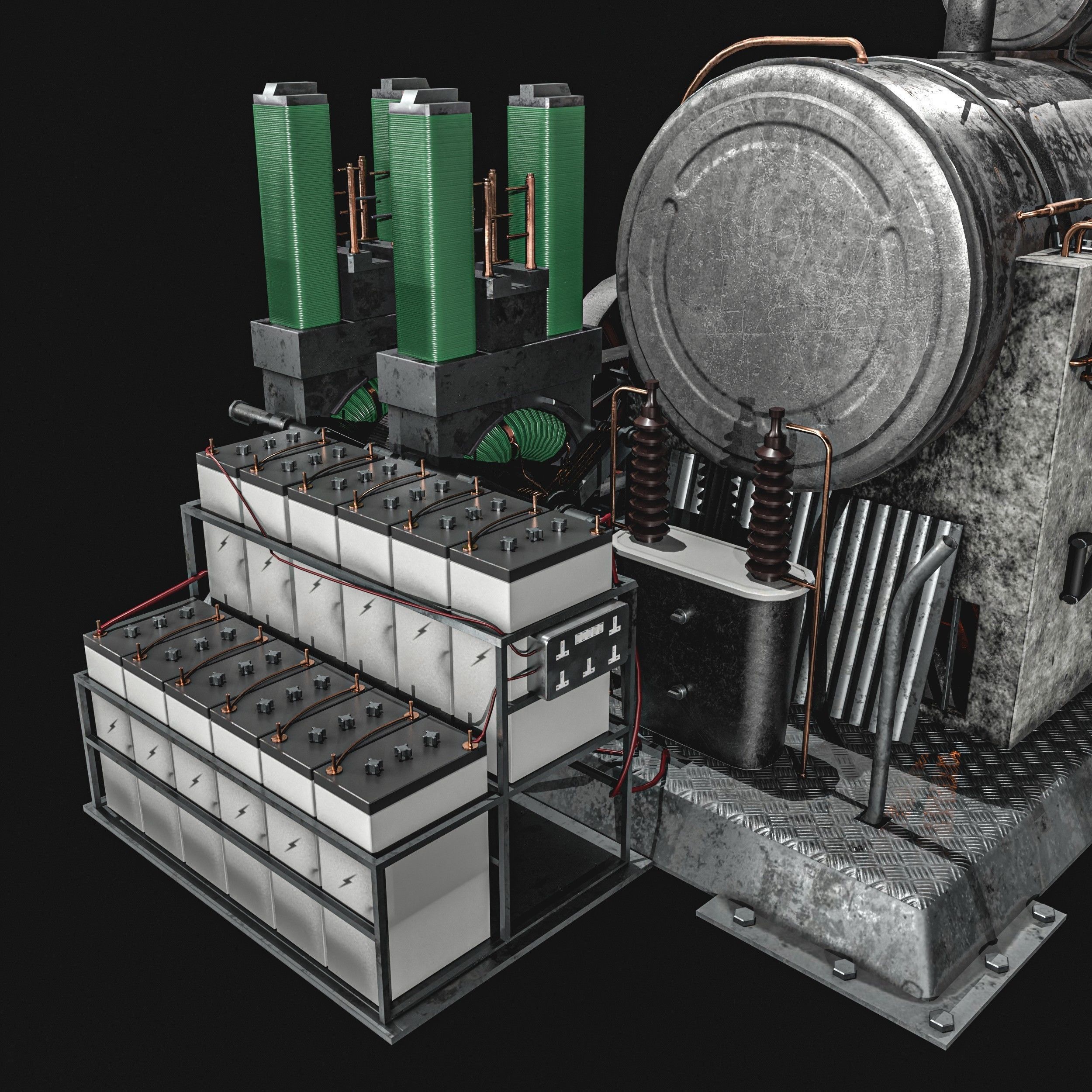 Steam Generator Low-poly 3D model_13