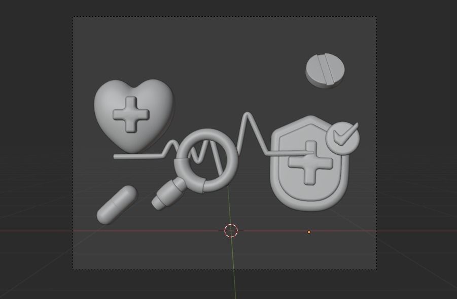 Hospital and Medicine 3d Illustration Icon Pack 3D model_25