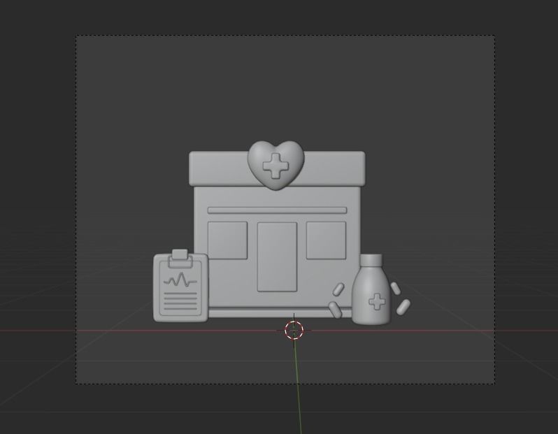 Hospital and Medicine 3d Illustration Icon Pack 3D model_17