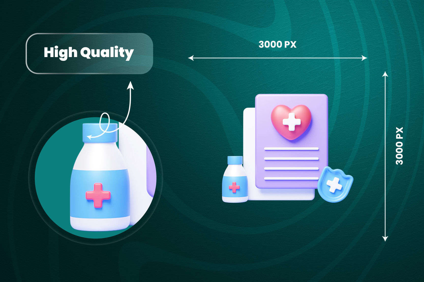 Hospital and Medicine 3d Illustration Icon Pack 3D model_4