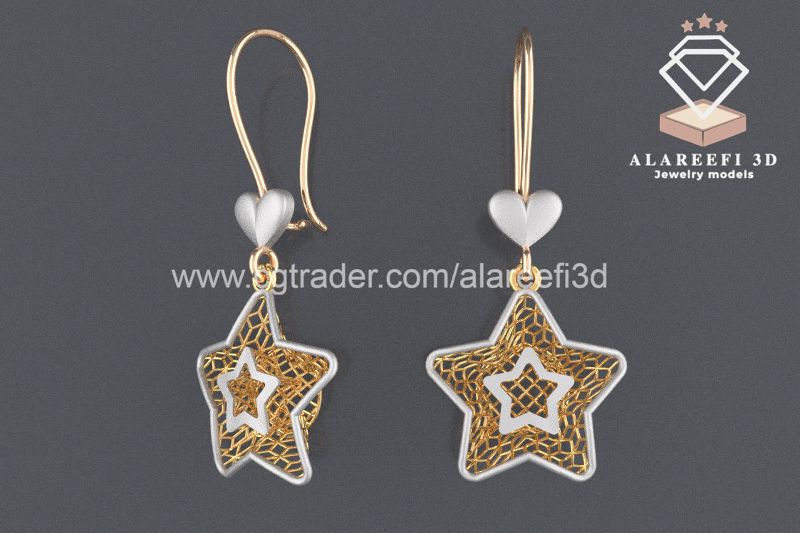 122 Turkish Earrings Exclusive for the first time 3D Model Collection_103