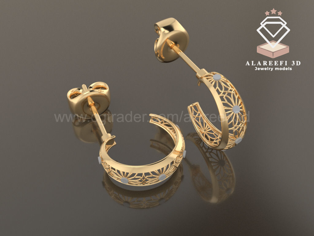 122 Turkish Earrings Exclusive for the first time 3D Model Collection_56