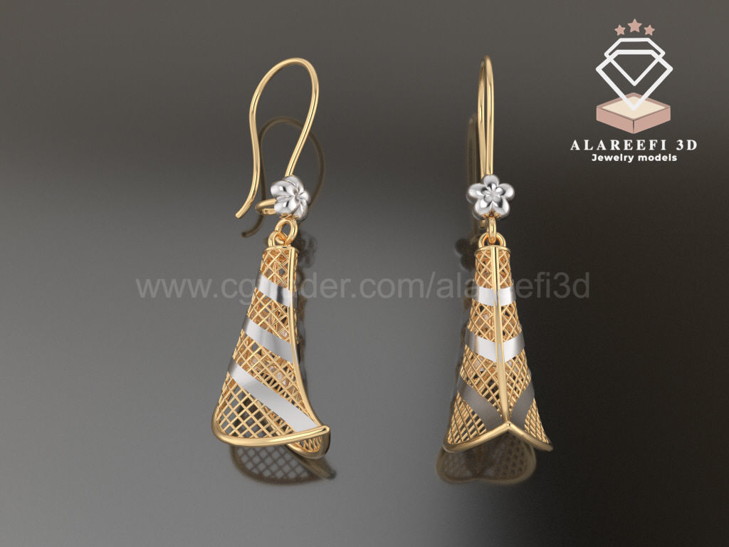 122 Turkish Earrings Exclusive for the first time 3D Model Collection_11