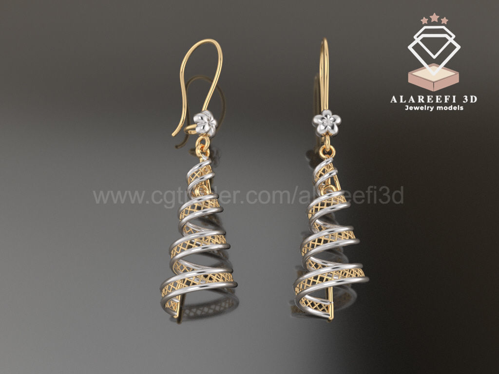 122 Turkish Earrings Exclusive for the first time 3D Model Collection_1