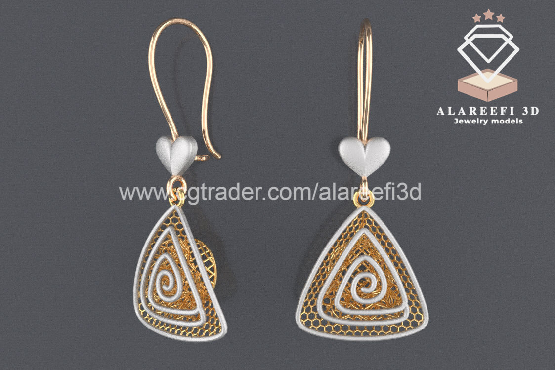 122 Turkish Earrings Exclusive for the first time 3D Model Collection_99