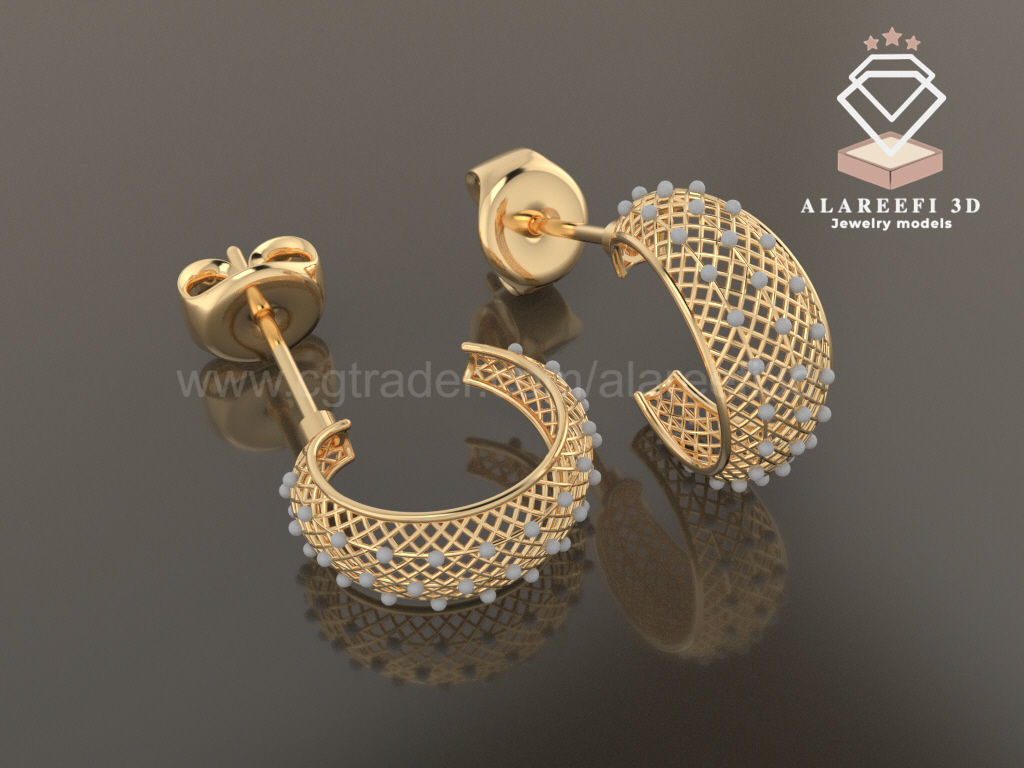 122 Turkish Earrings Exclusive for the first time 3D Model Collection_87