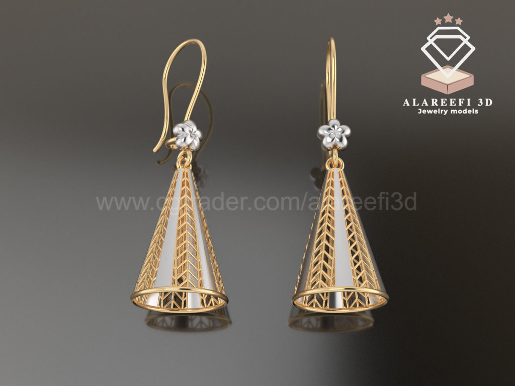 122 Turkish Earrings Exclusive for the first time 3D Model Collection_10