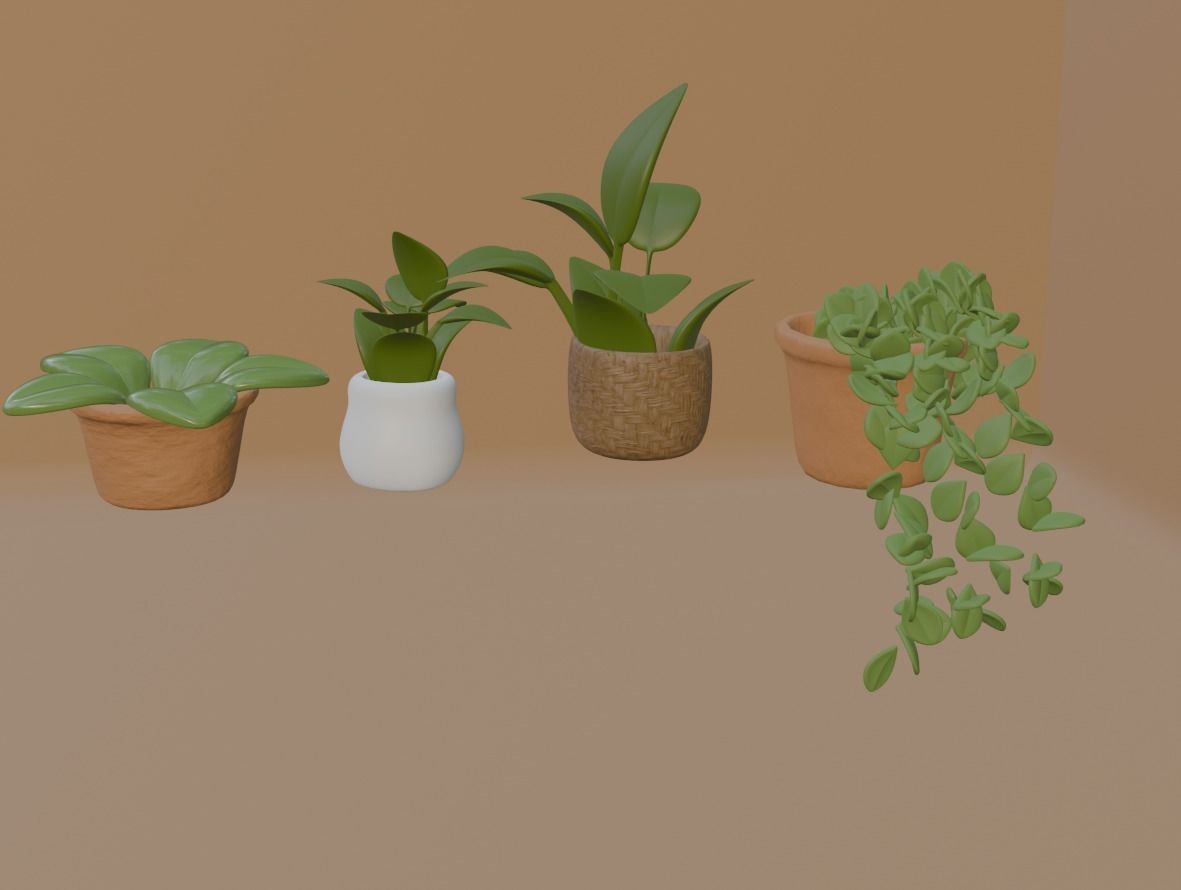 Indoor plants 3D model_1