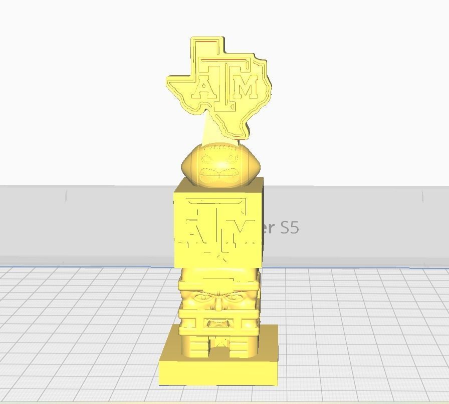 TIKI TOTEM - TEXAS AM AGGIES - 3D PRINT - CNC - NCAA 3D print model_1
