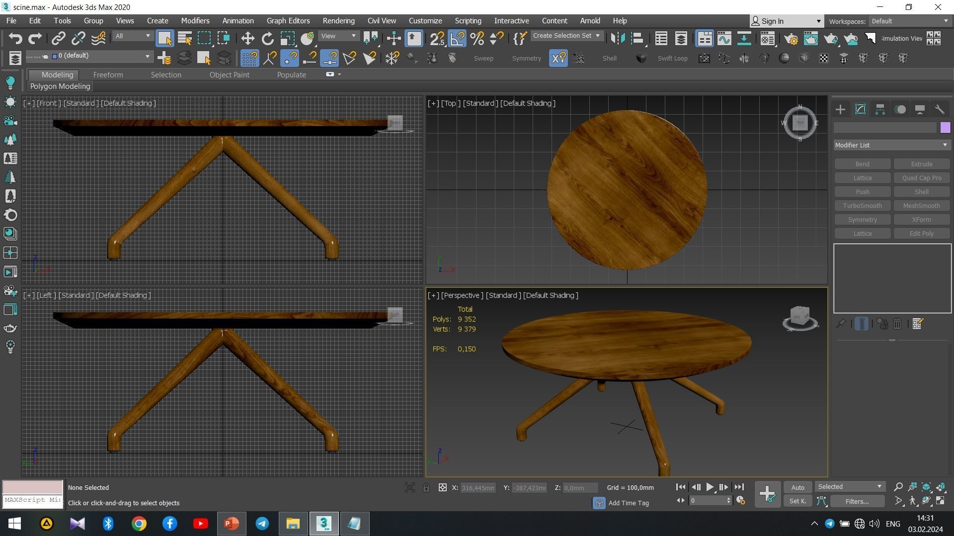 Wagner W-TABLE Low-poly 3D model_8