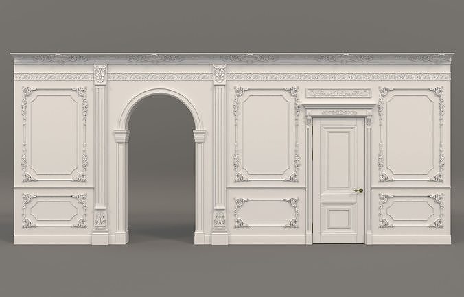Wall Molding in Classic French style 2 3D model