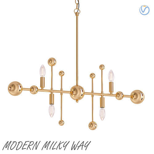 Modern Milky Way Chandelier 3D model