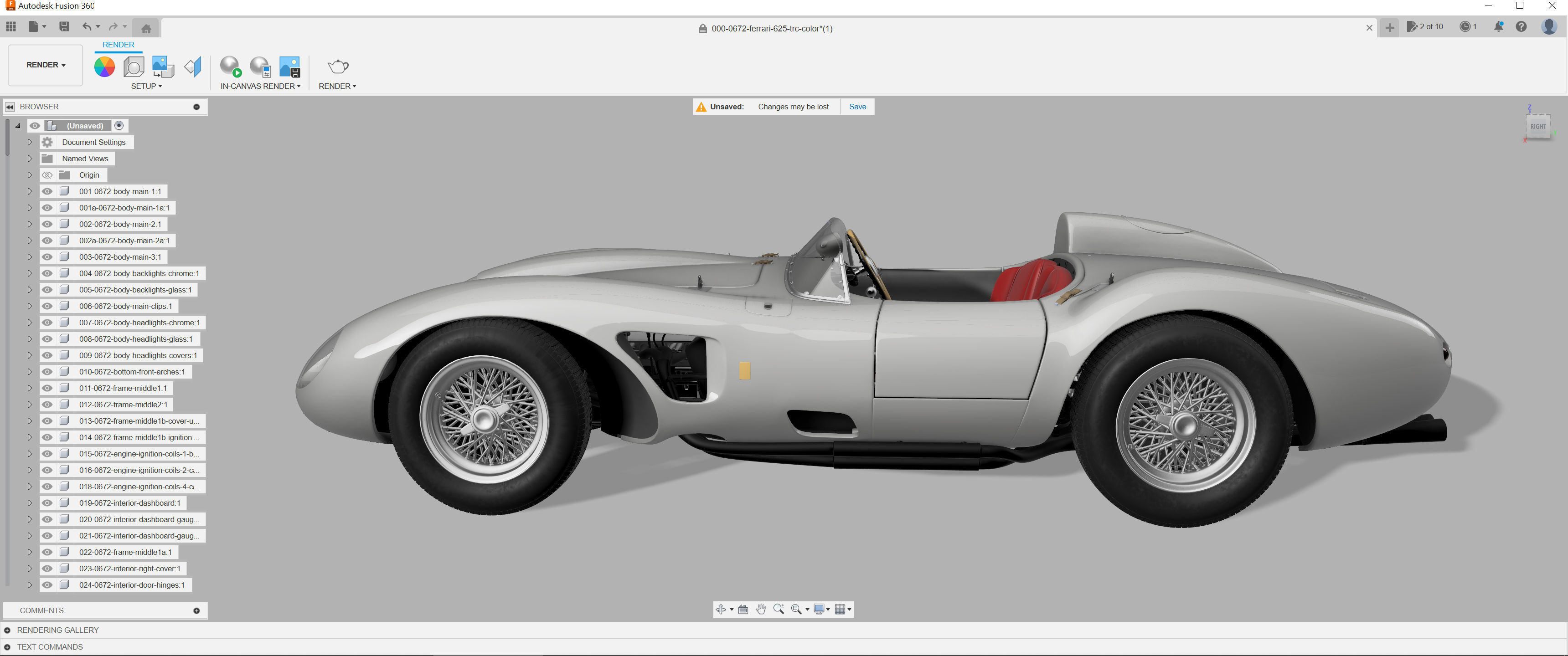 Ferrari 625 TRC 3D Printable - Car Kit BundlePack 3D Model Collection_27