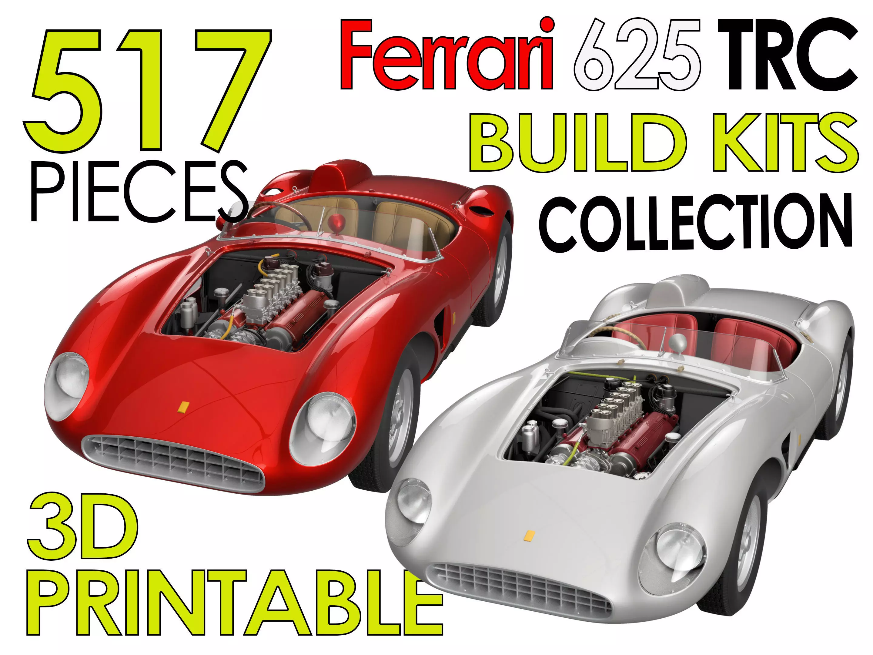 Ferrari 625 TRC 3D Printable - Car Kit BundlePack 3D Model Collection_0