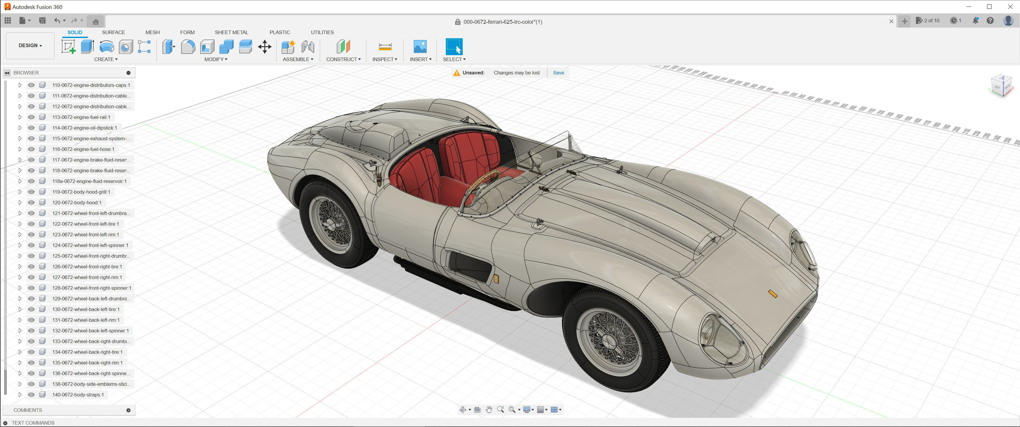 Ferrari 625 TRC 3D Printable - Car Kit BundlePack 3D Model Collection_32