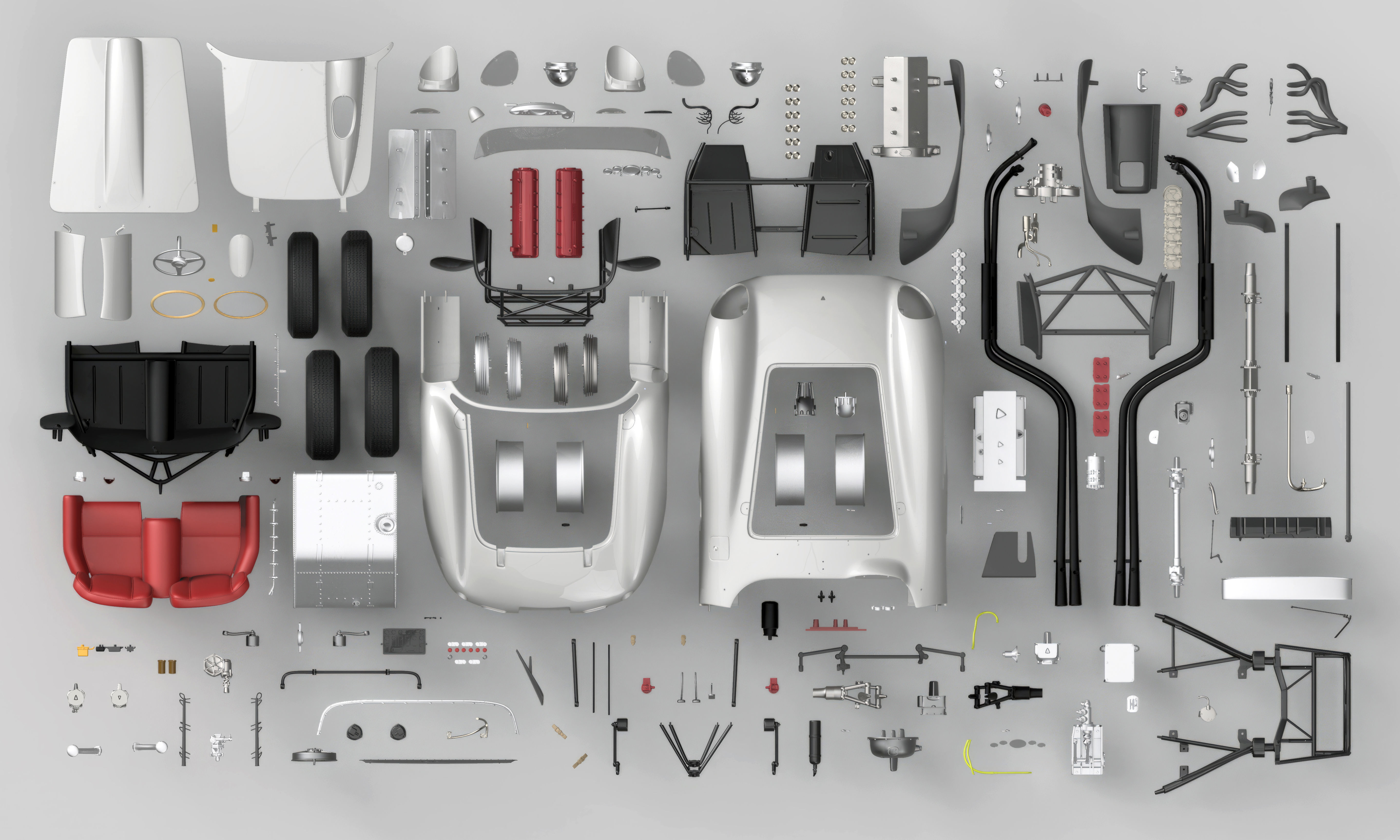 Ferrari 625 TRC 3D Printable - Car Kit BundlePack 3D Model Collection_6