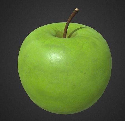 Green Apple Low-poly 3D model