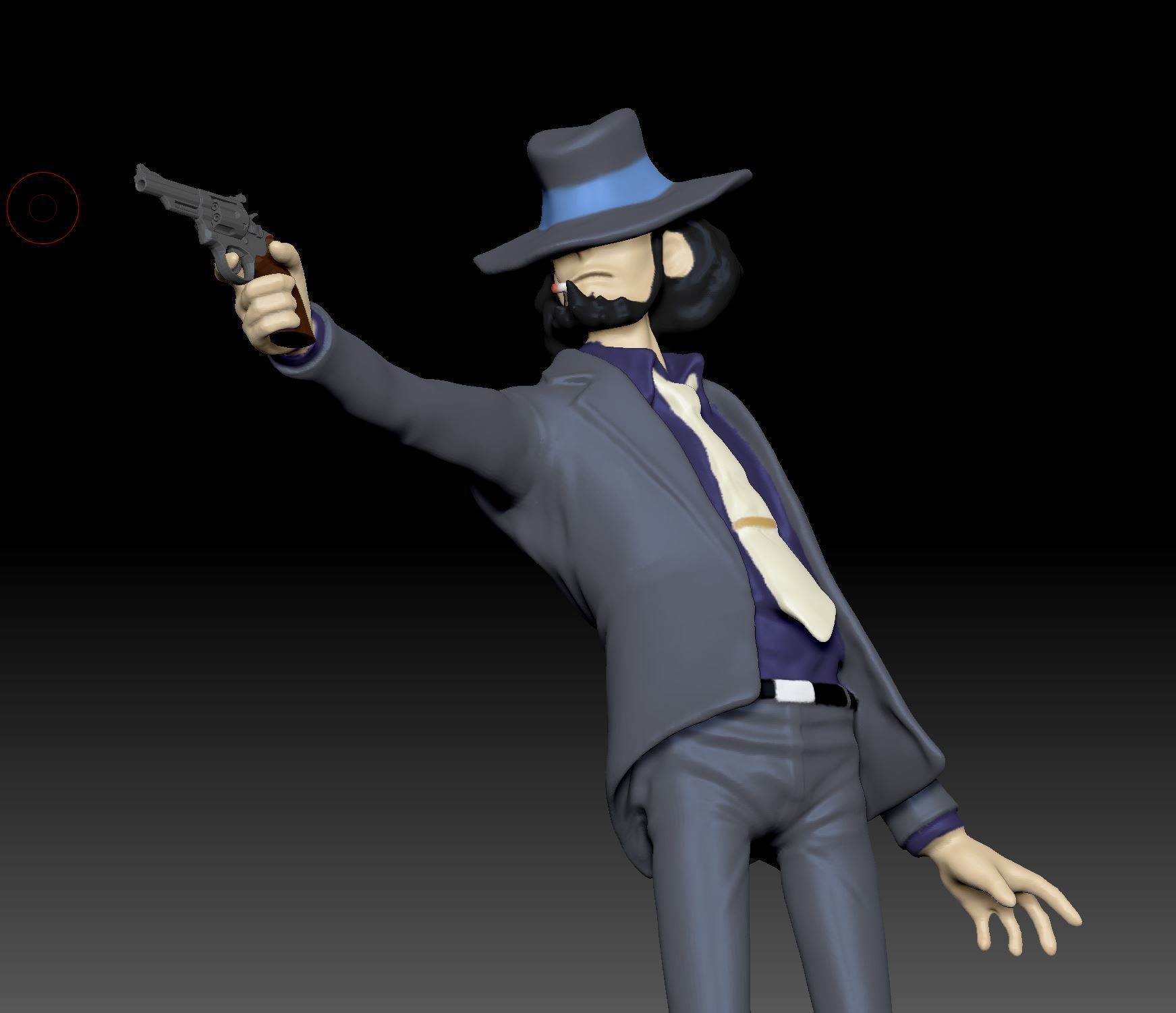DAISUKE JIGEN LUPINIII FIGURE READY TO 3D PRINT 3D print model_2