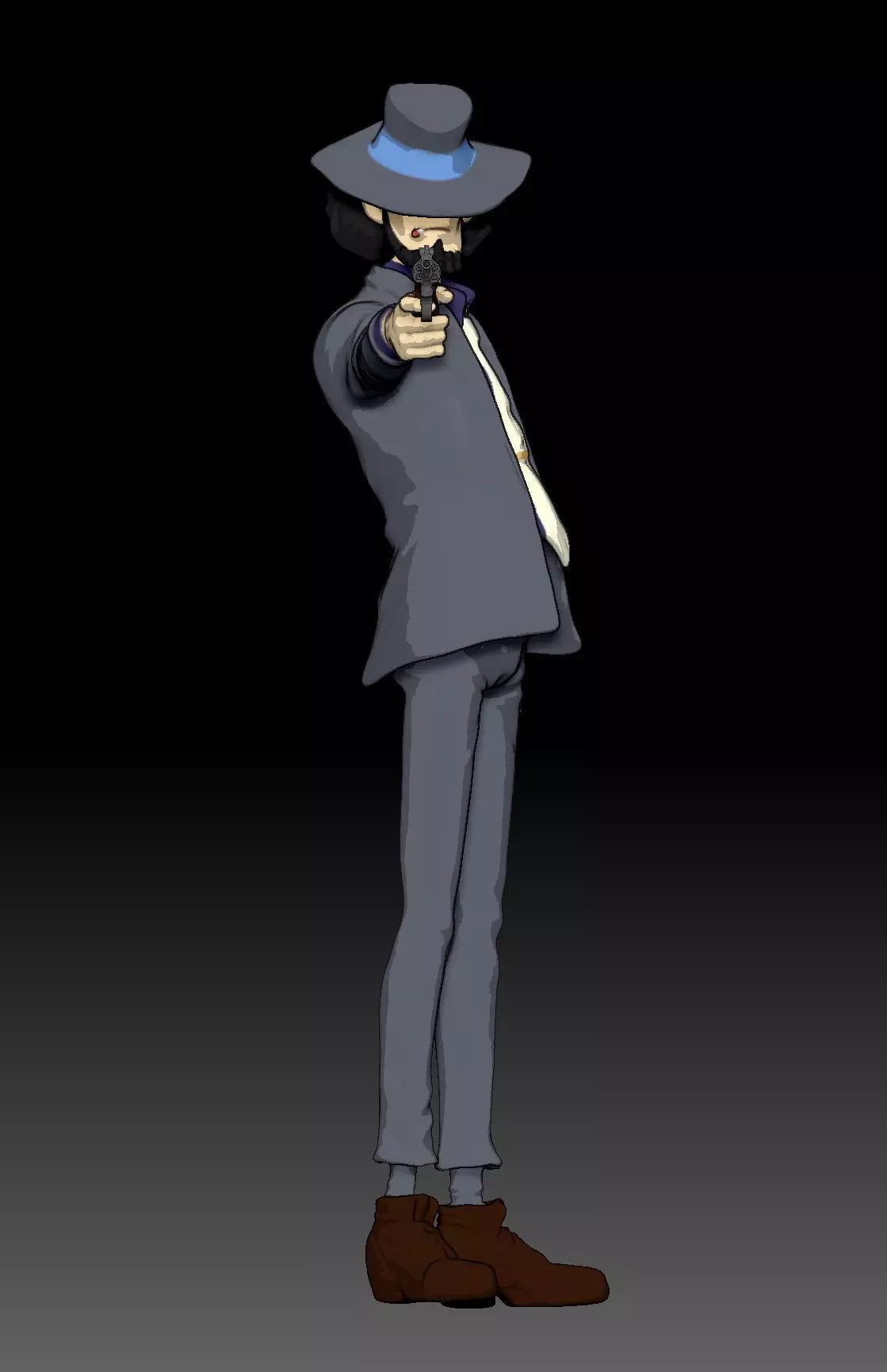 DAISUKE JIGEN LUPINIII FIGURE READY TO 3D PRINT 3D print model_0