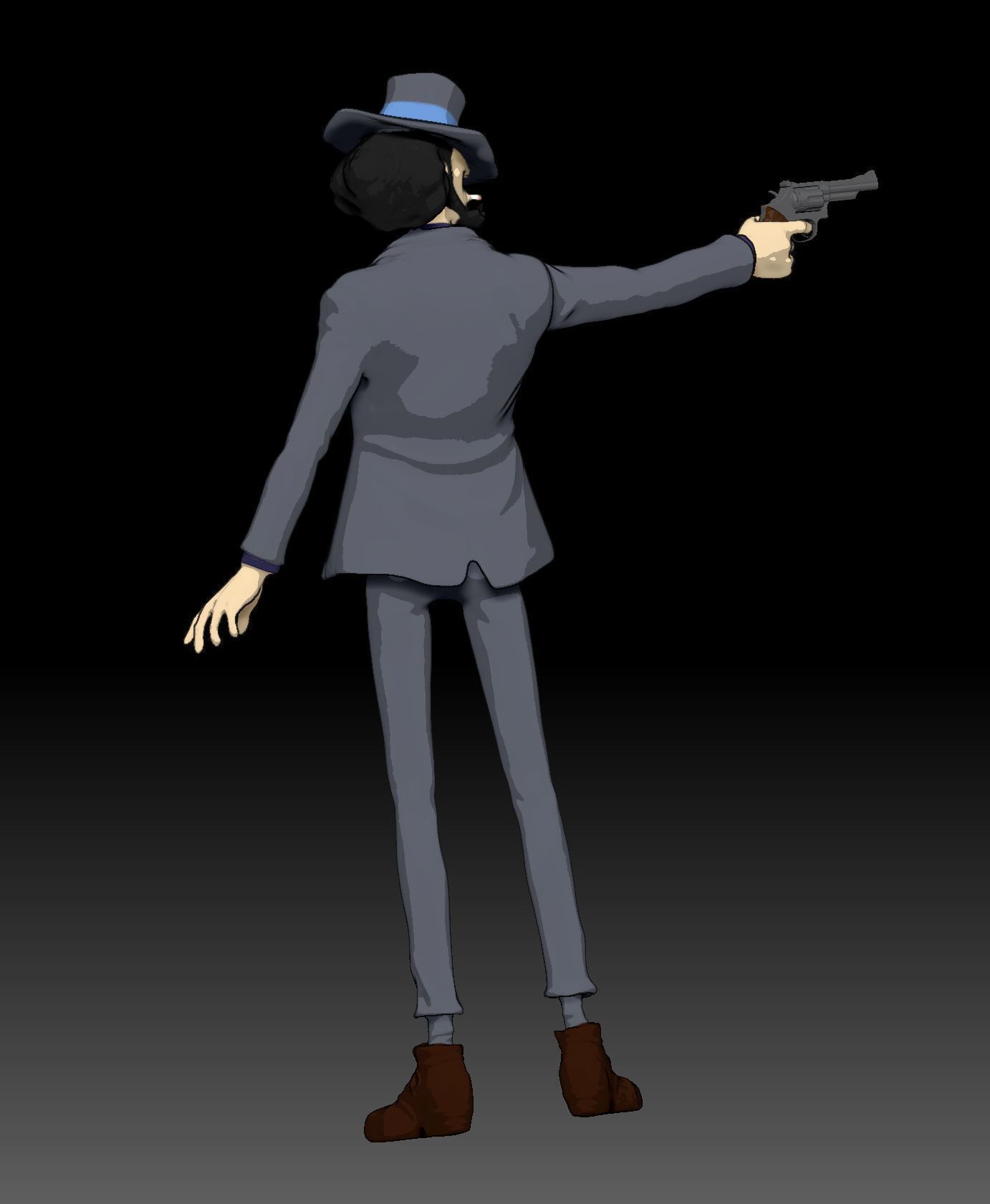 DAISUKE JIGEN LUPINIII FIGURE READY TO 3D PRINT 3D print model_5