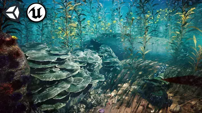 Nature Assets - Marine Biome Low-poly 3D model