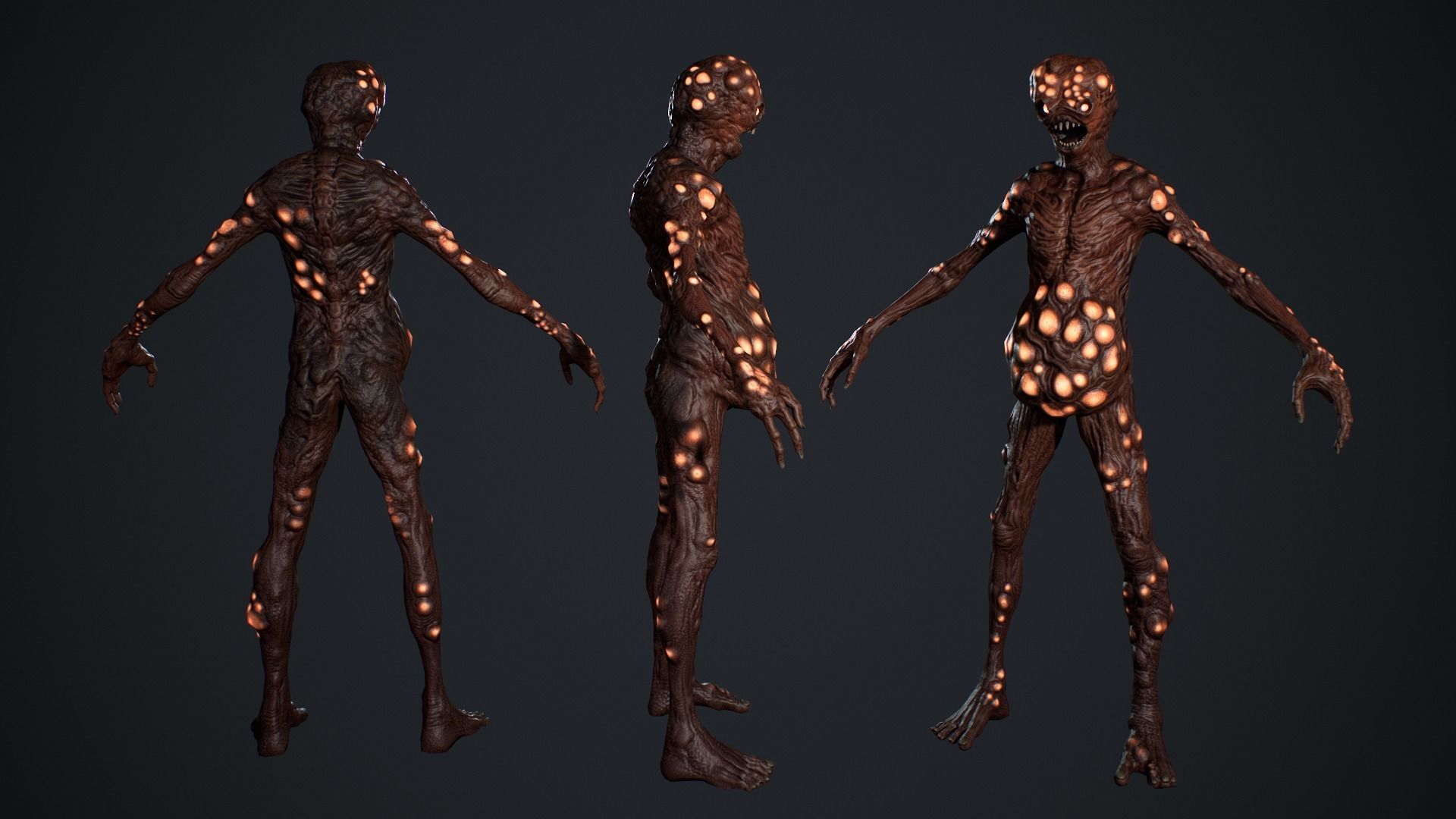 Monster 5 Low-poly 3D model_9