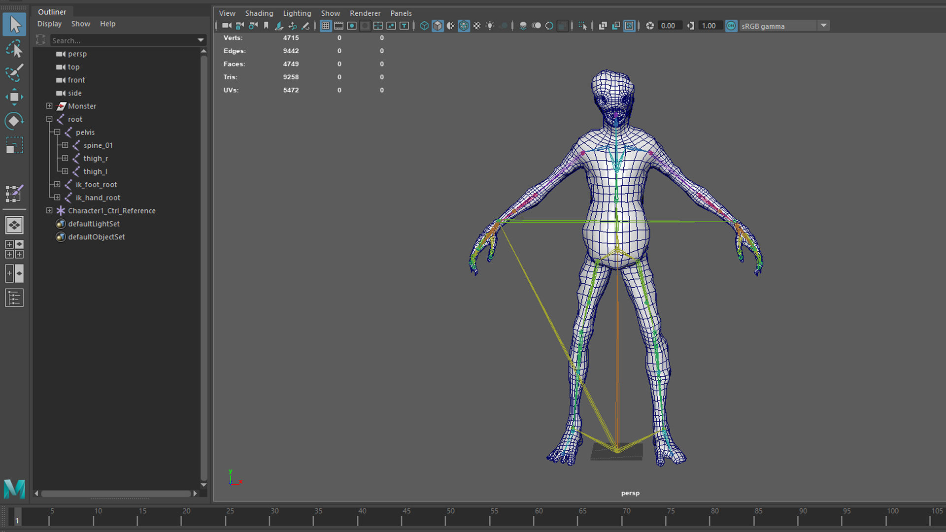 Monster 5 Low-poly 3D model_30
