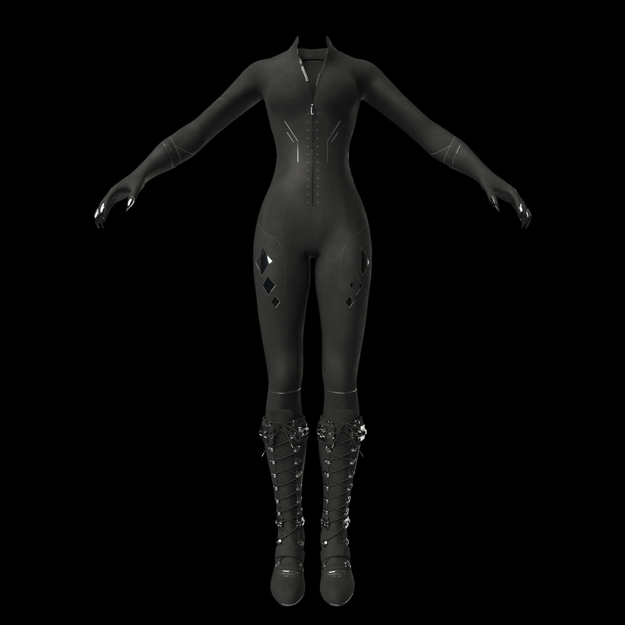 Cyberpunk Catsuit 3D Model 3D model_9