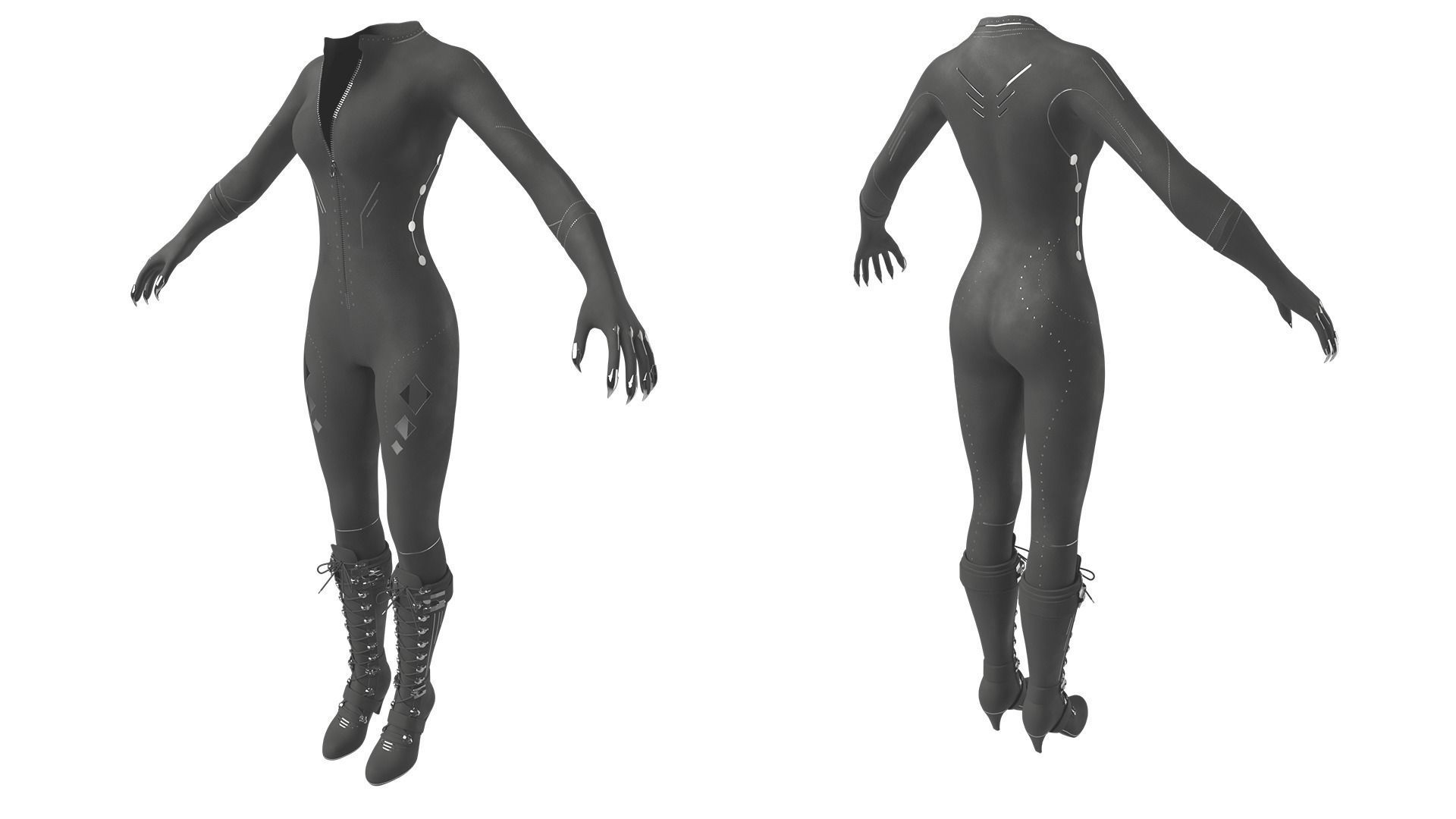 Cyberpunk Catsuit 3D Model 3D model_2